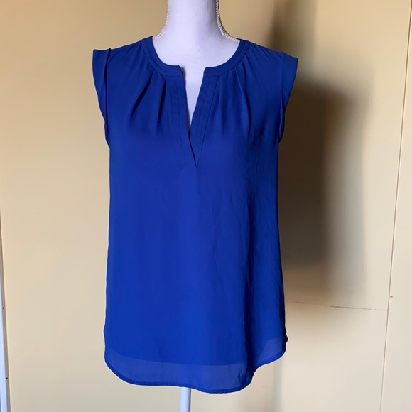 J. Crew Tops J Crew Sleeveless Blue Top Size 2 Poshmark
